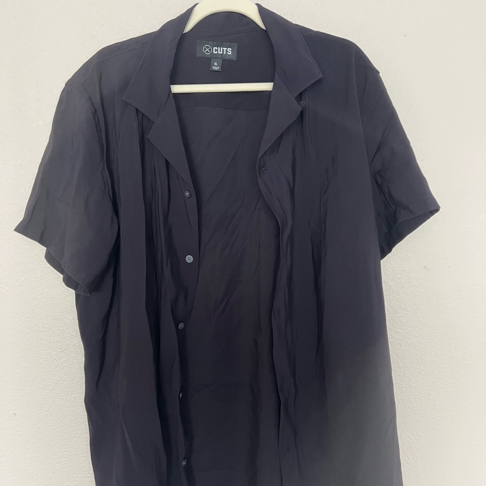 Cuts Navy Short Sleeve Shirt